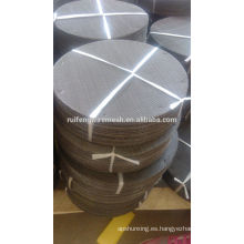 304 mallas de filtro / tela de alambre negro / filtro de malla de acero inoxidable